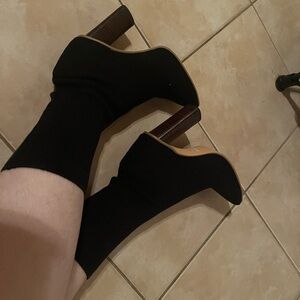 Chic Black Ankle Sock Booties